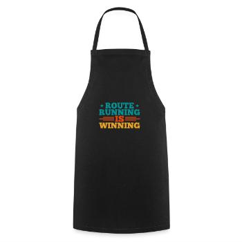 Route Running Is Winning Wide Receiver - Cooking Apron - black - Front - AI Model Male 185 dark (185cm)
