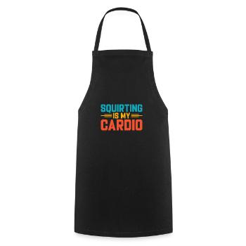 I Heart Squirters Adult Joke I Love Squirting - Cooking Apron - black - Front - AI Model Male 185 dark (185cm)