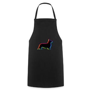 CMYK Welsh Corgi Cardigan - Cooking Apron - black - Front - AI Model Male 185 dark (185cm)