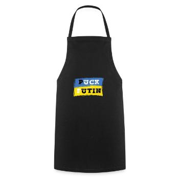 Puck Futin - Ukraine - Cooking Apron - black - Front - AI Model Male 185 dark (185cm)