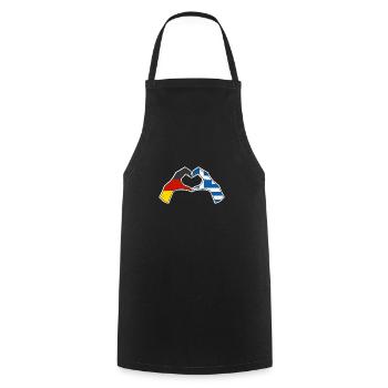 Grecs Allemagne Grèce - Tablier de cuisine - noir - Devant - AI Model Male 185 dark (185cm)