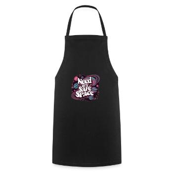 I need my safe space, free space - Cooking Apron - black - Front - AI Model Male 185 dark (185cm)