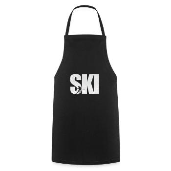 SKI - Kochschürze - Schwarz - Vorne - AI Model Male 185 dark (185cm)