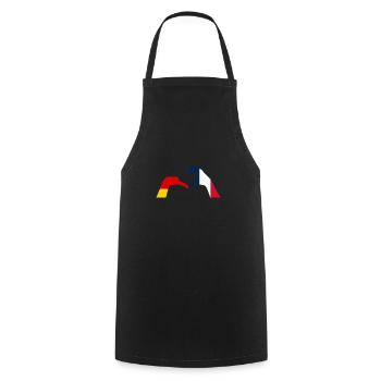 Français Français Allemagne France - Tablier de cuisine - noir - Devant - AI Model Male 185 dark (185cm)