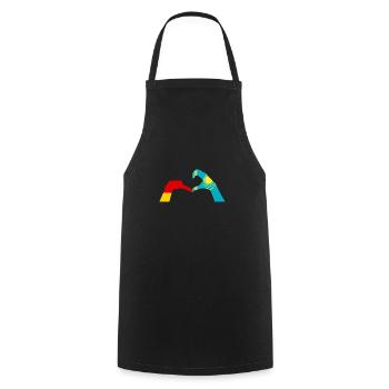Kazakhstan Germany Kazakhstan - Cooking Apron - black - Front - AI Model Male 185 dark (185cm)