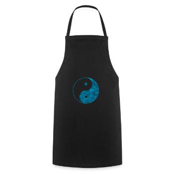 yin yang - Kochschürze - Schwarz - Vorne - AI Model Male 185 dark (185cm)
