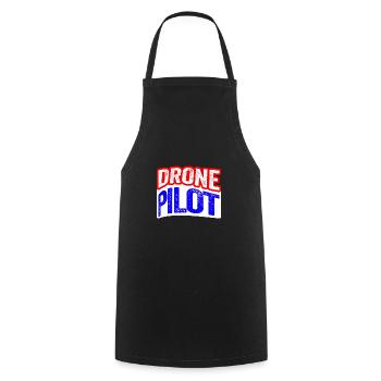 Drone Pilot - Vintage Warp Design Gift - Cooking Apron - black - Front - AI Model Male 185 dark (185cm)