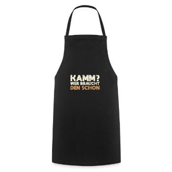 Kamm? Wer Braucht Den Schon - Kochschürze - Schwarz - Vorne - AI Model Male 185 dark (185cm)