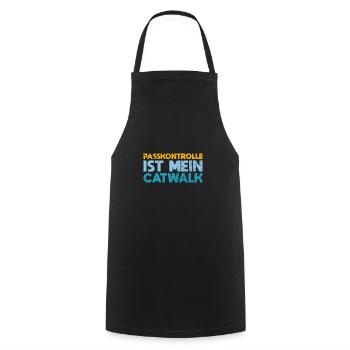 Passkontrolle Ist Mein Catwalk - Kochschürze - Schwarz - Vorne - AI Model Male 185 dark (185cm)