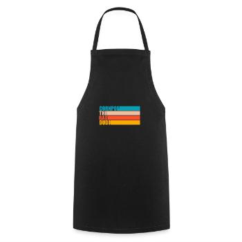 Corn Pop était un mauvais mec Retro Cornpop Meme - Tablier de cuisine - noir - Devant - AI Model Male 185 dark (185cm)