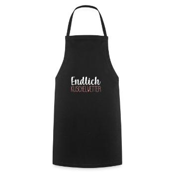 Herbst- Endlich Kuschelwetter Geschenk - Kochschürze - Schwarz - Vorne - AI Model Male 185 dark (185cm)