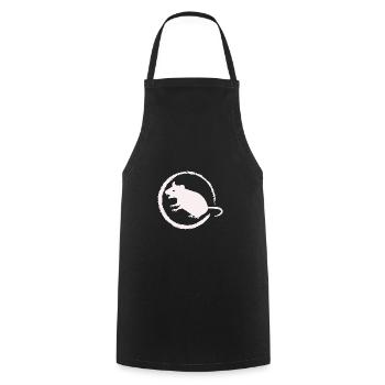 rat dangereux - rongeur - Tablier de cuisine - noir - Devant - AI Model Male 185 dark (185cm)