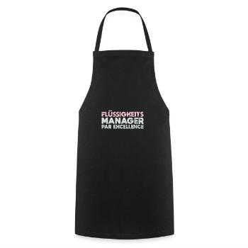 Flüssigkeitsmanager Par Excellence - Kochschürze - Schwarz - Vorne - AI Model Male 185 dark (185cm)