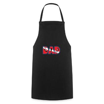 SCUBA DAD - Cooking Apron - black - Front - AI Model Male 185 dark (185cm)