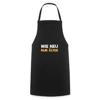 Wie Neu, Nur älter - Kochschürze - Schwarz - Vorne - AI Model Male 185 dark (185cm)