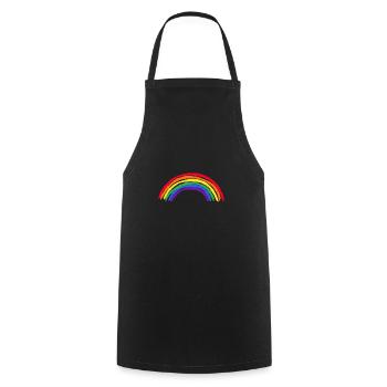 LGBT Amis Pride Droits Sentence Cadeau - Tablier de cuisine - noir - Devant - AI Model Male 185 dark (185cm)
