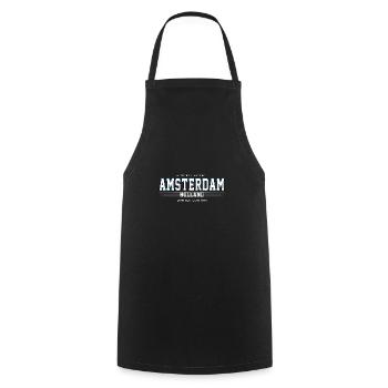 Amsterdam - Cooking Apron - black - Front - AI Model Male 185 dark (185cm)