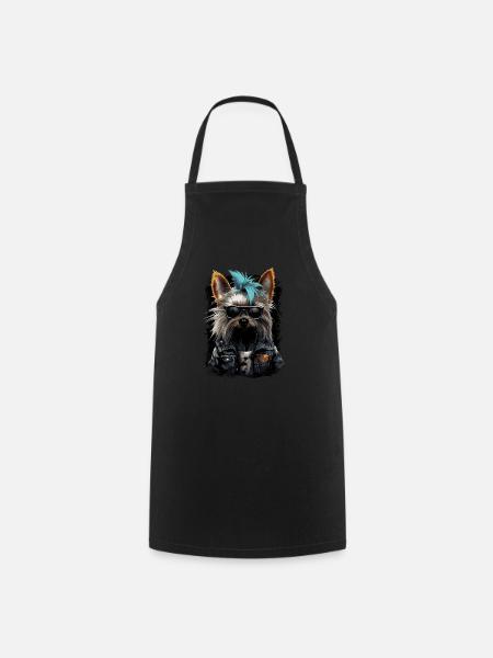 Punk Yorkshire Terrier - Kochschürze - Schwarz