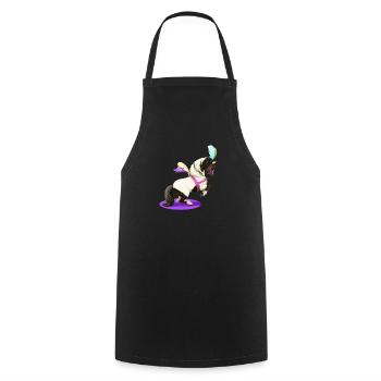 Poney de cirque - Tablier de cuisine - noir - Devant - AI Model Male 185 dark (185cm)