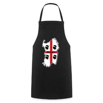 Saradinien - Tablier de cuisine - noir - Devant - AI Model Male 185 dark (185cm)