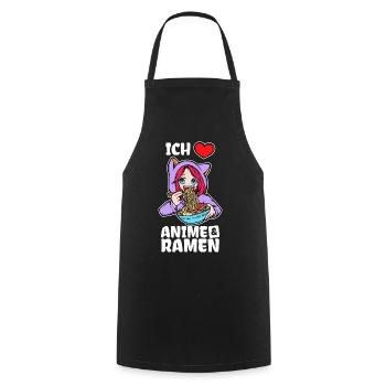 Ich Liebe Anime Ramen Herz Statement Manga - Kochschürze - Schwarz - Vorne - AI Model Male 185 dark (185cm)