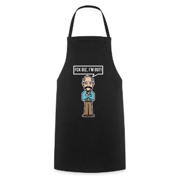 Retirement Senior Statement Job Freedom Retiree - Cooking Apron - black - Front - AI Model Male 185 dark (185cm)