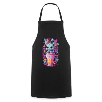 Kawaii Gothic Candy Goth Monster Pastel Design - Cooking Apron - black - Front - AI Model Male 185 dark (185cm)