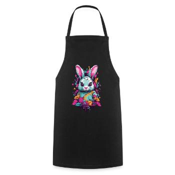Occulte Gothique Lapin Pastel e-girl Streetwear - Tablier de cuisine - noir - Devant - AI Model Male 185 dark (185cm)