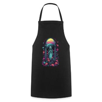 Retro Goth Vaporwave Victorian Streetwear - Cooking Apron - black - Front - AI Model Male 185 dark (185cm)
