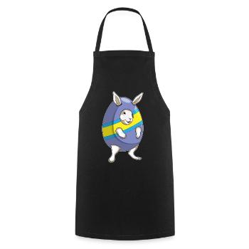 Bunny Easter Costume - Cooking Apron - black - Front - AI Model Male 185 dark (185cm)