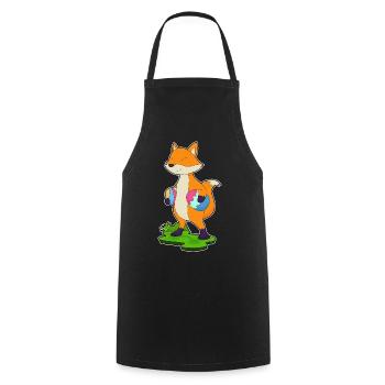 Fox Easter Easter Eggs - Cooking Apron - black - Front - AI Model Male 185 dark (185cm)