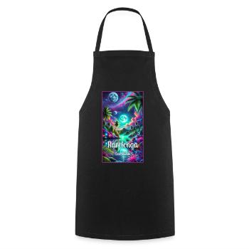 Parotonga Cook Islands vacation palm trees - Cooking Apron - black - Front - AI Model Male 185 dark (185cm)