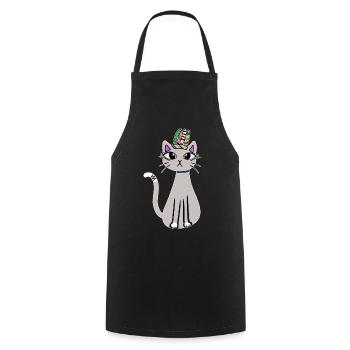 Shaman Cat Kitten Shaman Cat Kids - Cooking Apron - black - Front - AI Model Male 185 dark (185cm)