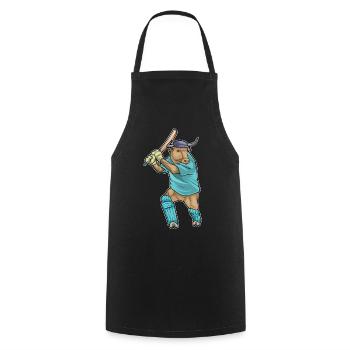 Bull Cricket Cricket Bat - Cooking Apron - black - Front - AI Model Male 185 dark (185cm)
