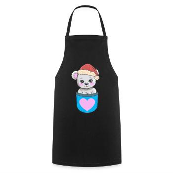 Enfant Enfants Père Noël Père Noël Teddy - Tablier de cuisine - noir - Devant - AI Model Male 185 dark (185cm)