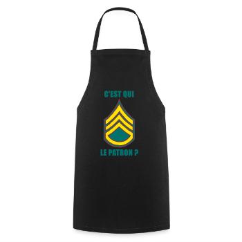 Who's the ? - Cooking Apron - black - Front - AI Model Male 185 dark (185cm)