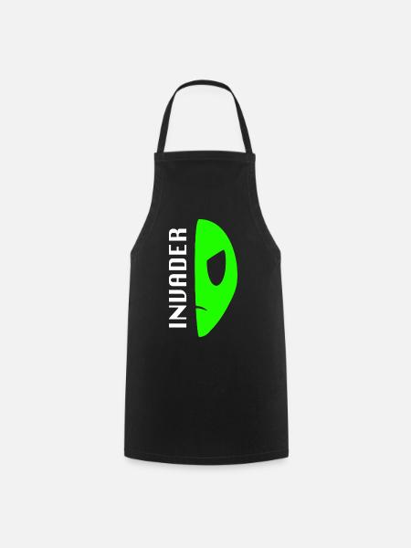 Alien Invader - Cooking Apron - black