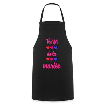 EVJF. MARIEE. TEAM. TEAM MARIEE. FUTURE MARIEE - Tablier de cuisine - noir - Devant - AI Model Male 185 dark (185cm)