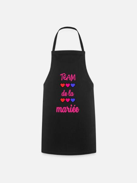 EVJF. MARIEE. TEAM. TEAM MARIEE. FUTURE MARIEE - Tablier de cuisine - noir