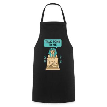 Pharaoh Archaeology in Ancient Egypt - Cooking Apron - black - Front - AI Model Male 185 dark (185cm)