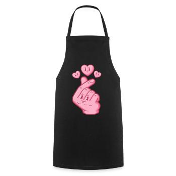 Kpop Koreanische Musik Niedliche Finger Herz Liebe Anime - Kochschürze - Schwarz - Vorne - AI Model Male 185 dark (185cm)