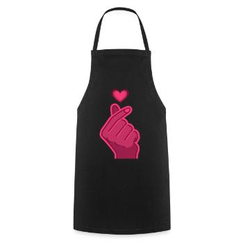 Kpop Finger Herz Koreanischer Pop Süße Liebe Korea Musik - Kochschürze - Schwarz - Vorne - AI Model Male 185 dark (185cm)