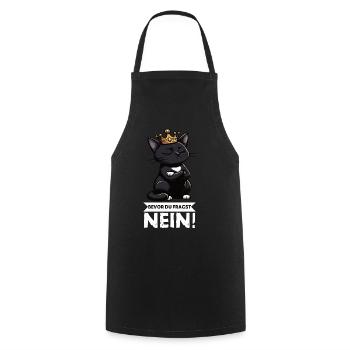 Avant que tu ne demandes Pas de chats Chats Amateur des chats - Tablier de cuisine - noir - Devant - AI Model Male 185 dark (185cm)