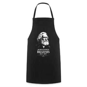 Johannes Brahms Komponist Dirigent Pianist - Kochschürze - Schwarz - Vorne - AI Model Male 185 dark (185cm)