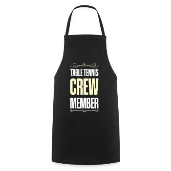 Table Tennis Crew - Kochschürze - Schwarz - Vorne - AI Model Male 185 dark (185cm)