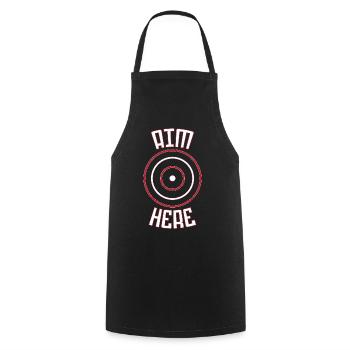 Dartpfeil de fléchettes - Tablier de cuisine - noir - Devant - AI Model Male 185 dark (185cm)
