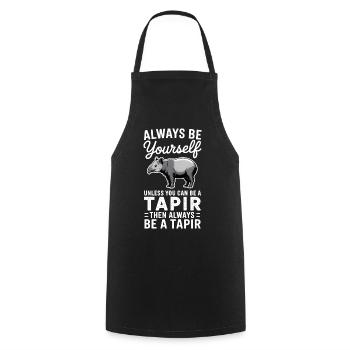 Tapire Sprüche Tapir Lustiges Tapire Geschenk - Kochschürze - Schwarz - Vorne - AI Model Male 185 dark (185cm)