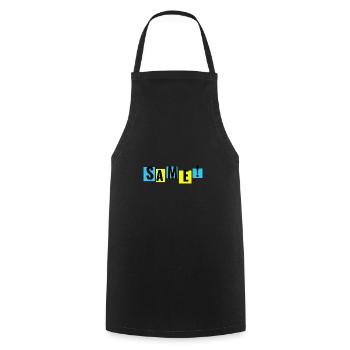 Same, I see it that way, too. Youth word - Cooking Apron - black - Front - AI Model Male 185 dark (185cm)