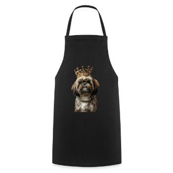 Shih Tzu - Cooking Apron - black - Front - AI Model Male 185 dark (185cm)