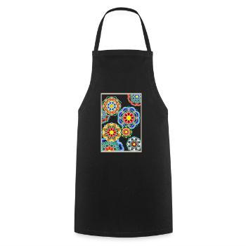 Dancheong 단청 - modern - Cooking Apron - black - Front - AI Model Male 185 dark (185cm)